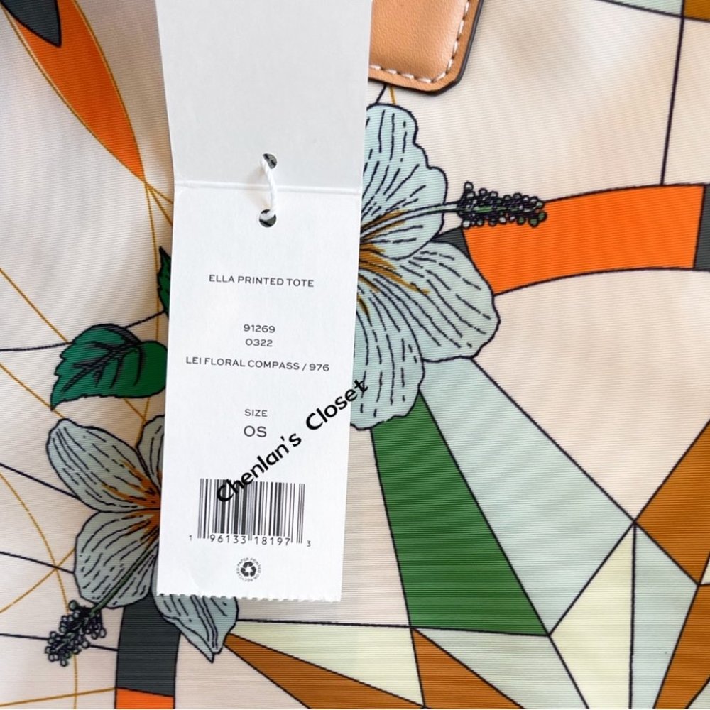 🔥NeW! Tory Burch Ella Print Large Tote - Picture 12 of 13